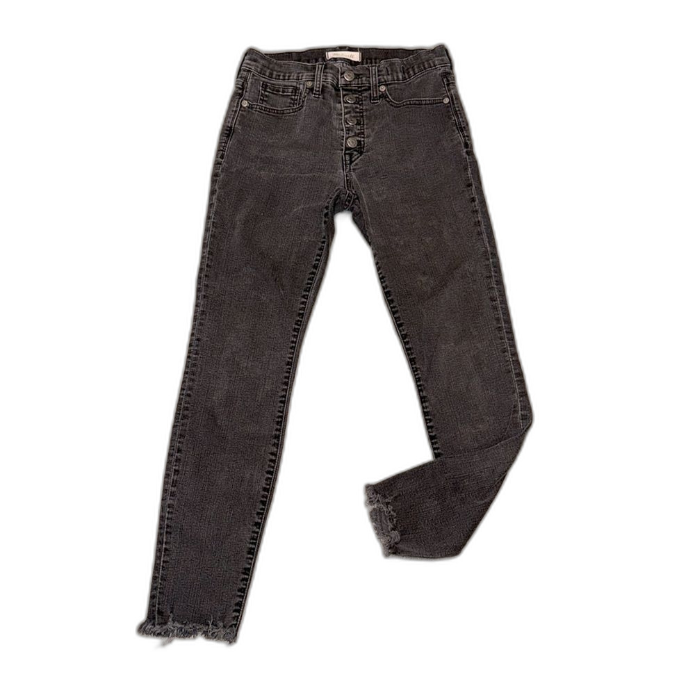 Madewell High-Rise Button-Fly Jeans in Washed Black